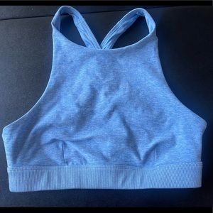 Alo Iconic 90s Bra Tile Blue Size Medium